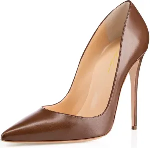 Women's Classic Patent Leather Pointed Toe Slip On 4.7IN Sexy Stiletto High Heels Pumps Shoes for Party Evening Wedding