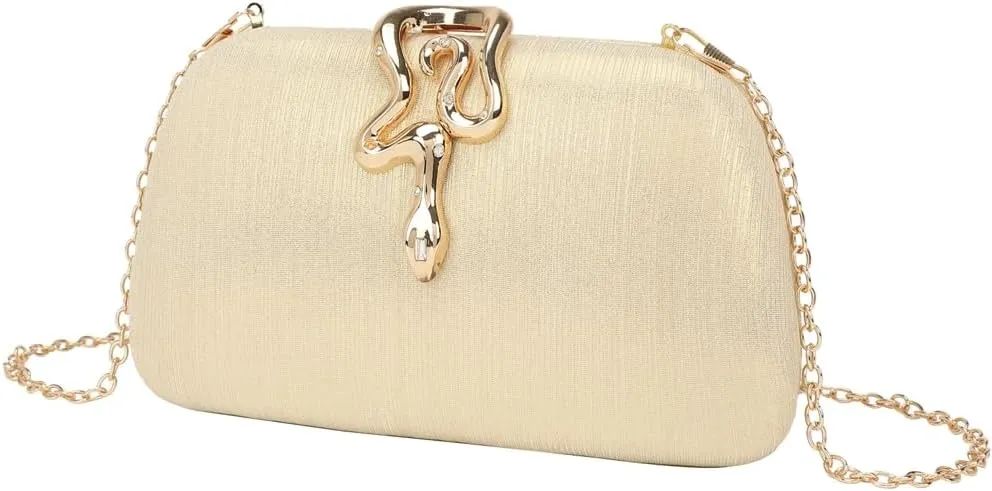 Women's Clutches Purses Formal Evening Bags with Snake Buckle Wedding Prom Cocktail Party Shoulder Crossbody Handbags 2025