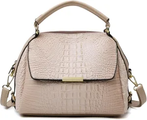 Women's Crocodile Style Handbags: Fashionable Large Capacity Tote Bags with Adjustable Shoulder Strap