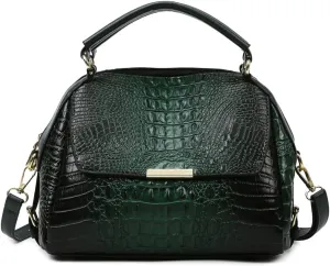 Women's Crocodile Style Handbags: Fashionable Large Capacity Tote Bags with Adjustable Shoulder Strap