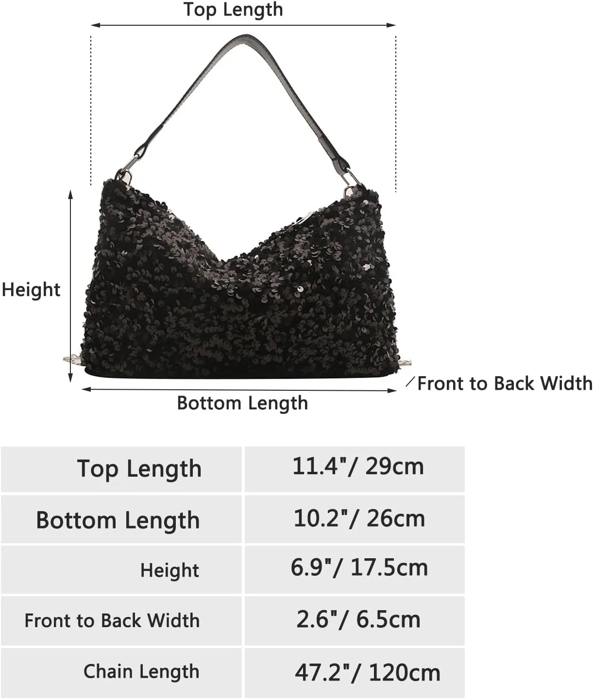 Women's Evening Handbag, Sequin Evening Crossbody Bag, Elegant Clutch Purses for Women Wedding, Prom, Cocktail Party