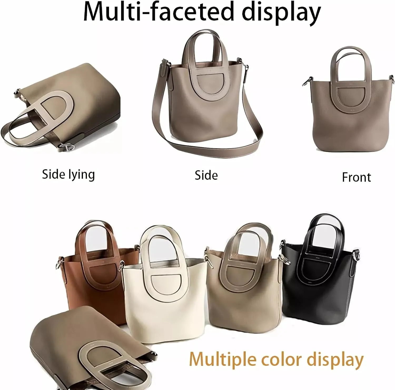 Women's genuine leather handbags genuine leather shoulder and crossbody bags fashionable underarm Purses