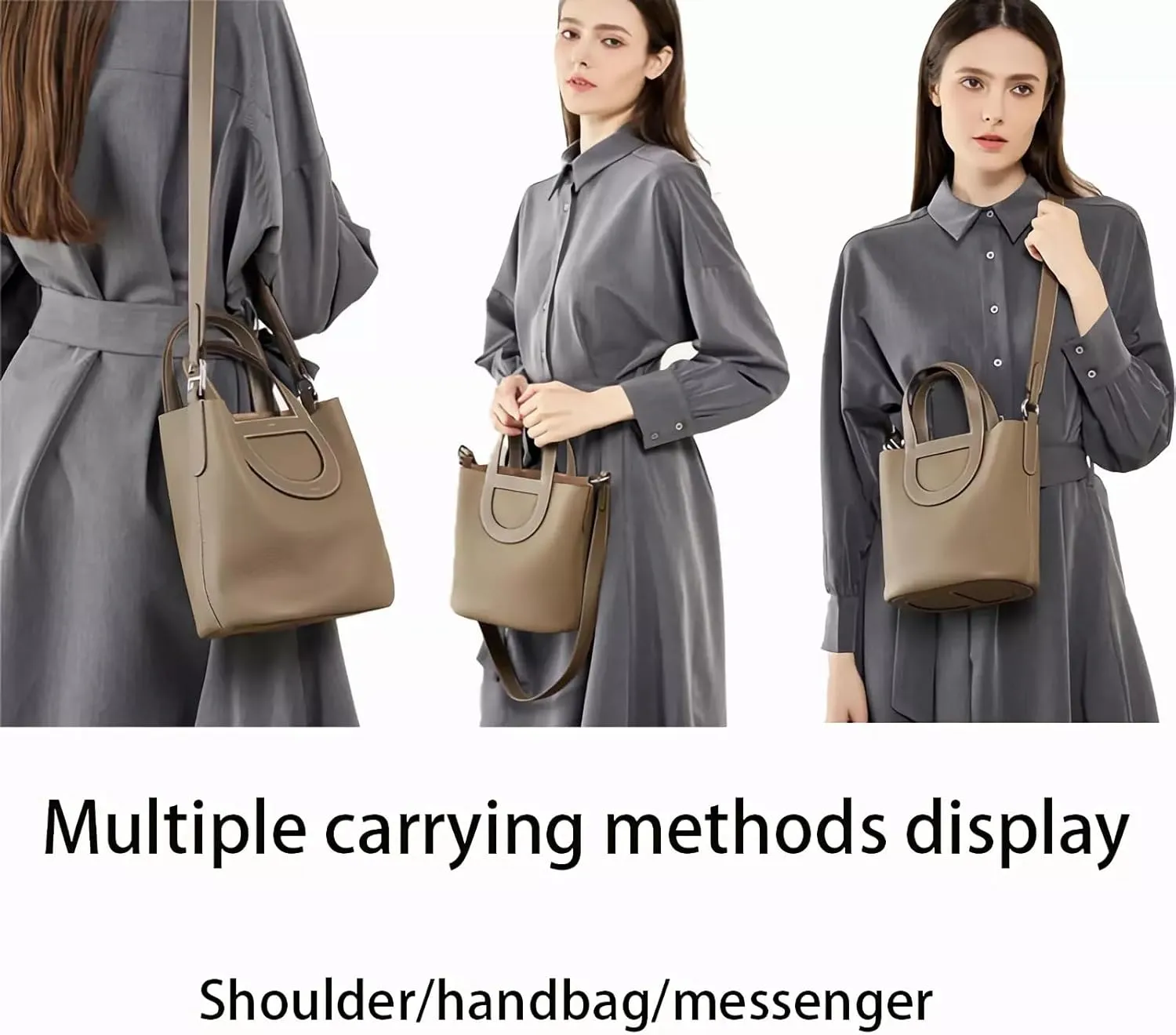 Women's genuine leather handbags genuine leather shoulder and crossbody bags fashionable underarm Purses