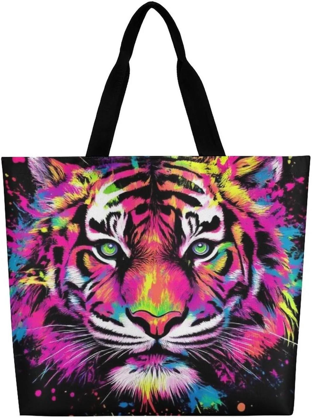 Womens Grocery Bag, Large Capacity Tote Bags Portable Reusable Shopping Shoulder Bag