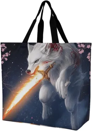 Womens Grocery Bag, Large Capacity Tote Bags Portable Reusable Shopping Shoulder Bag