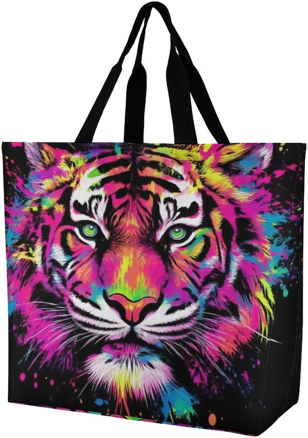 Womens Grocery Bag, Large Capacity Tote Bags Portable Reusable Shopping Shoulder Bag