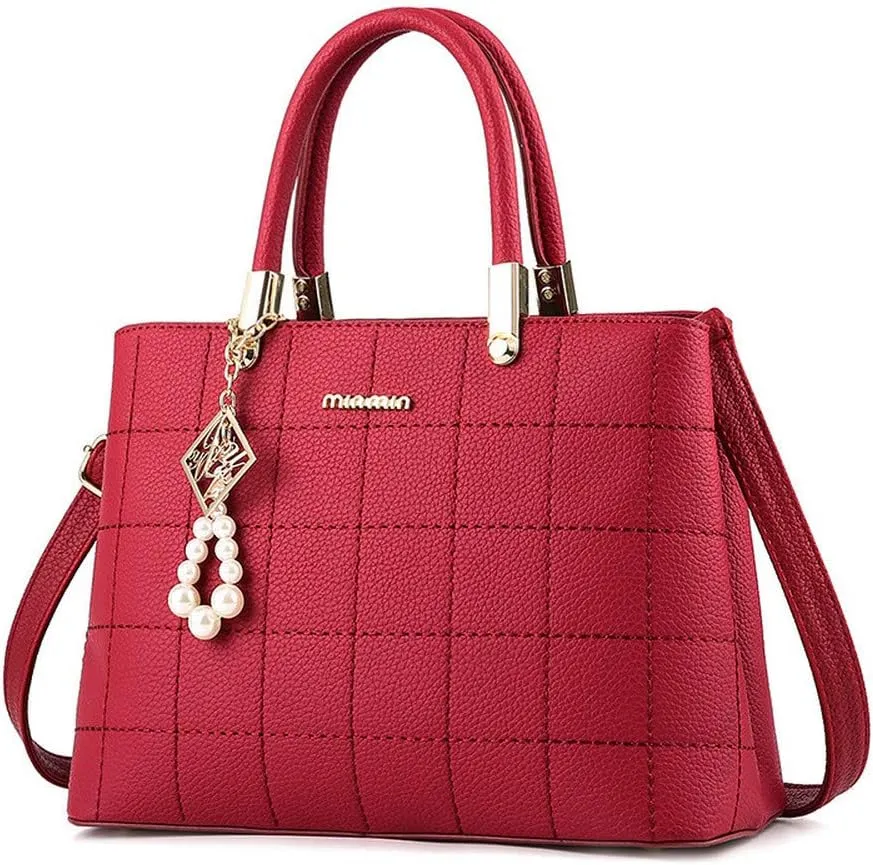 Women's Handbag PU Pendant Elderly Large Capacity Shoulder Shopping Bag