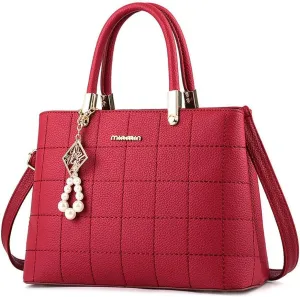 Women's Handbag PU Pendant Elderly Large Capacity Shoulder Shopping Bag