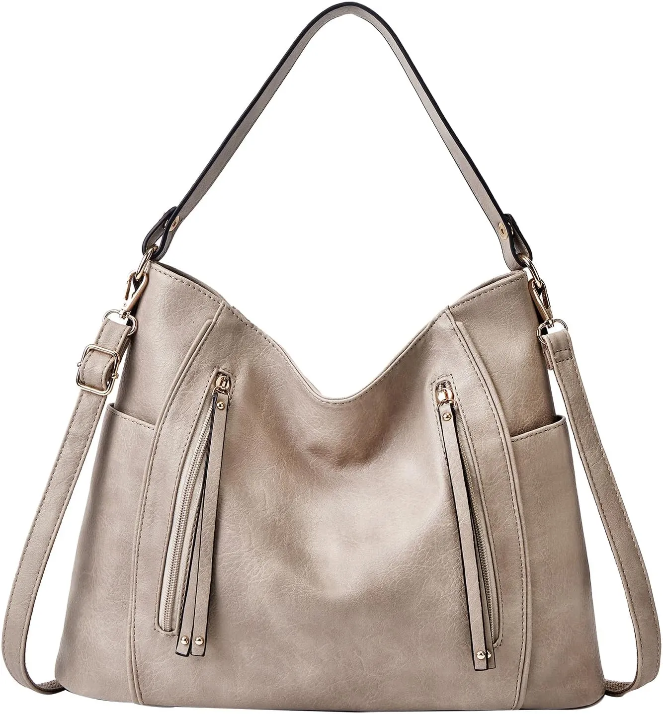 Women's Large Capacity Handbag, Stylish PU Shoulder Messenger Bag, Multi Pockets for Daily Travel