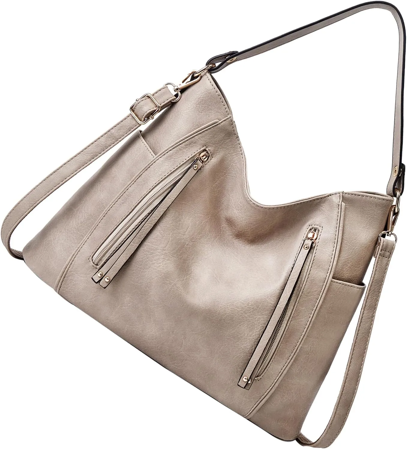 Women's Large Capacity Handbag, Stylish PU Shoulder Messenger Bag, Multi Pockets for Daily Travel