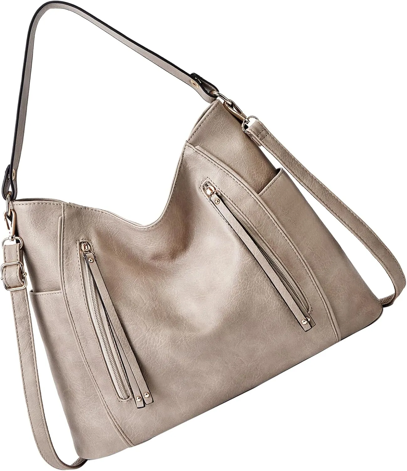 Women's Large Capacity Handbag, Stylish PU Shoulder Messenger Bag, Multi Pockets for Daily Travel