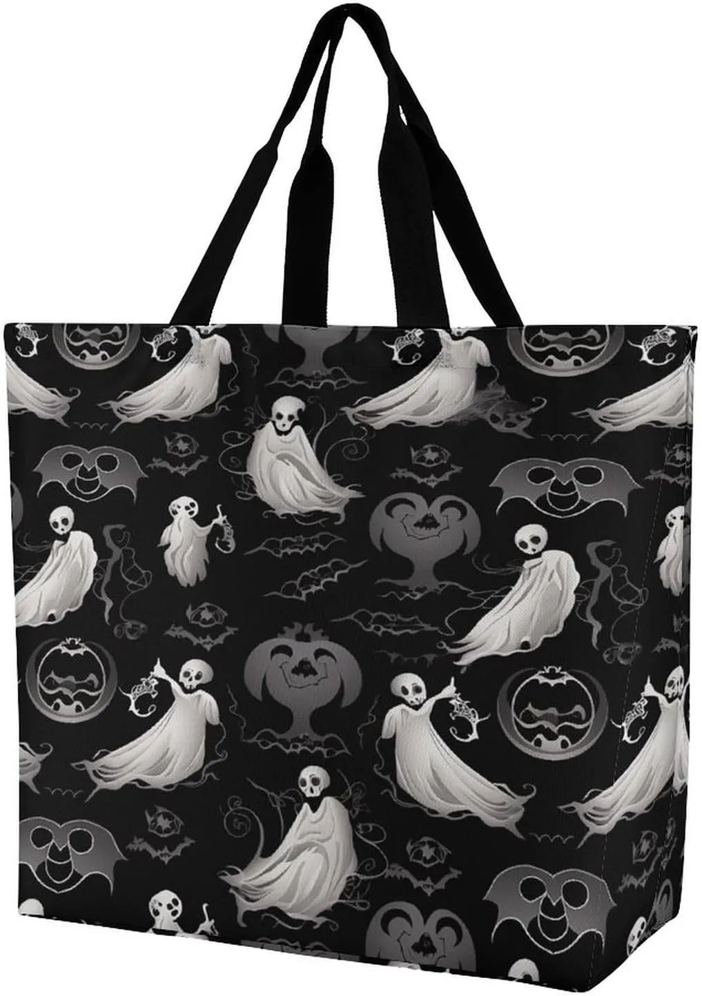 Women's Large-capacity Shoulder Shopping Bag Reusable Foldable Shopping Bags Halloween Goth Beach Bag