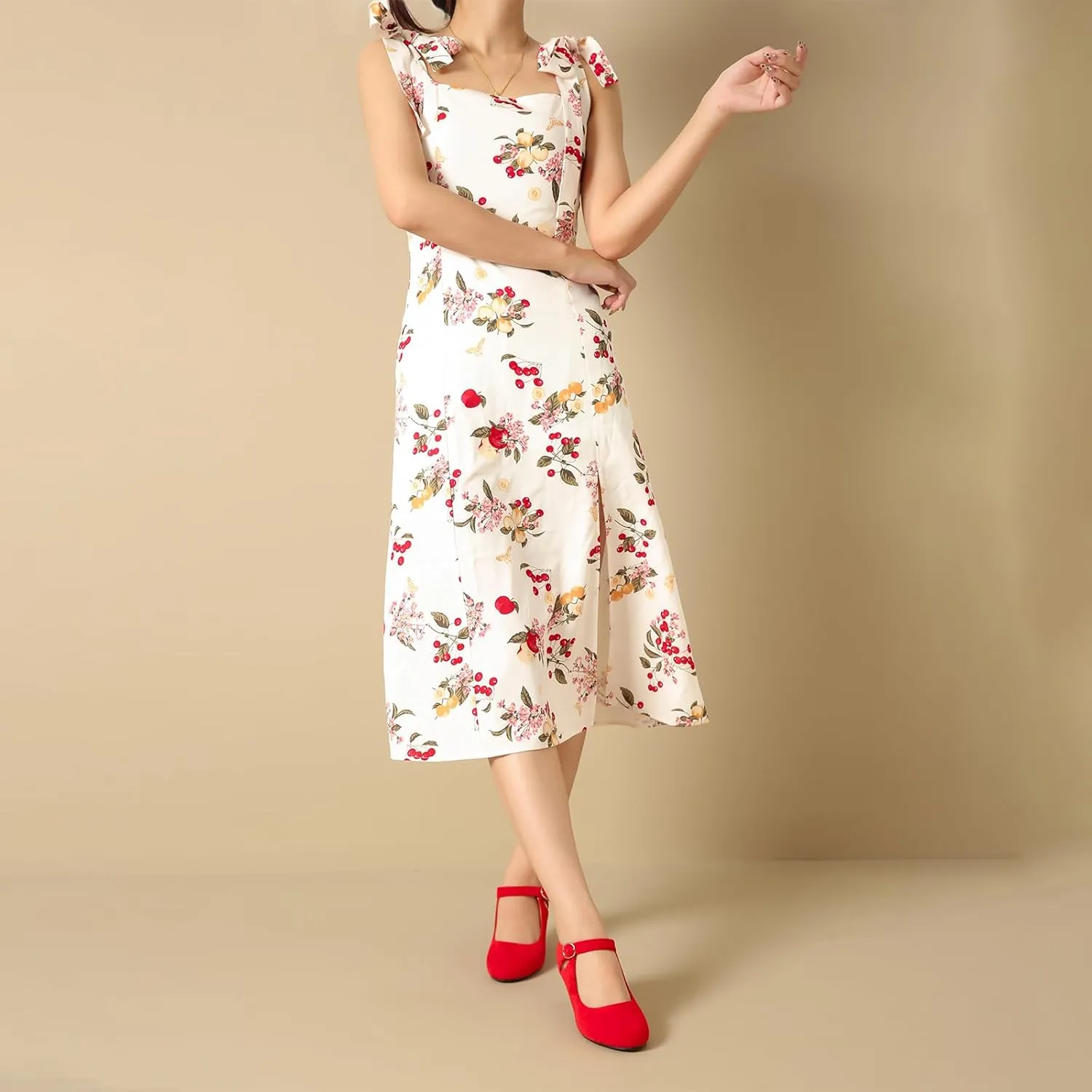 Women's Low Kitten Heels Mary Janes Pumps Cutout Round Toe Retro Vintage Hollow Out Ankle Strap Dress Shoes