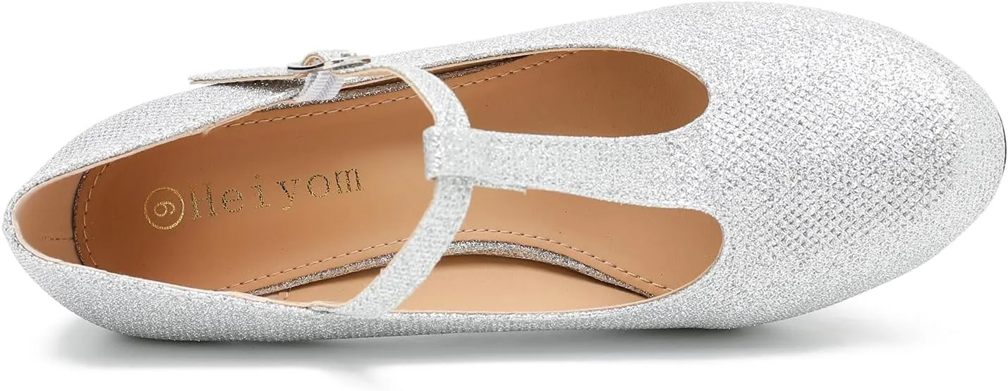 Women's Pumps Low Kitten Heels Mary Jane Retro T-Strap Comfortable Office Work Dress Shoes
