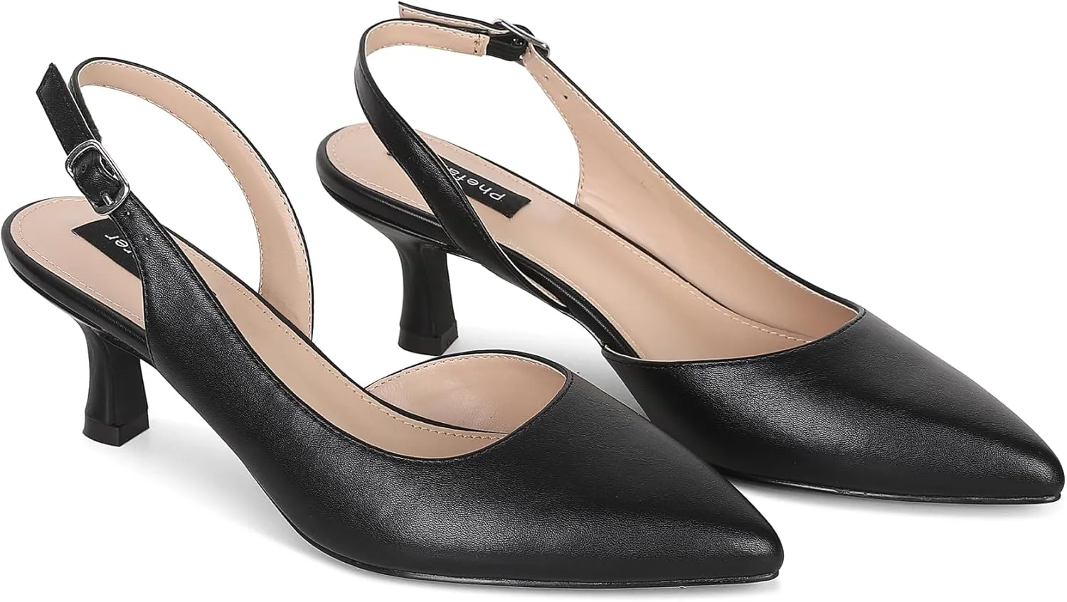Women's Pumps, Slingback Kitten Heels Pointed Toe Suitable Wedding Party Match Dress Sexy Evening Shoes Heels