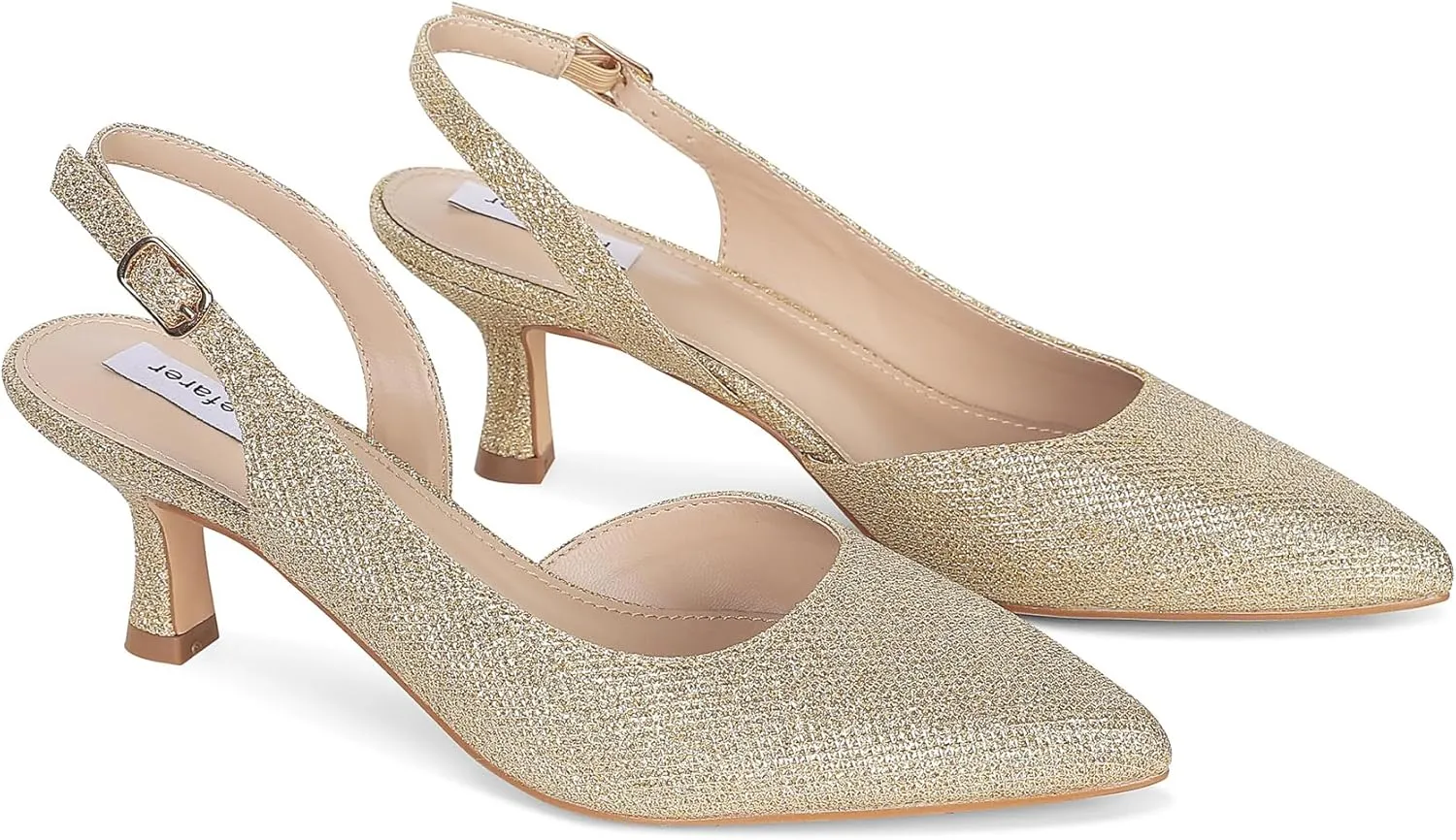 Women's Pumps, Slingback Kitten Heels Pointed Toe Suitable Wedding Party Match Dress Sexy Evening Shoes Heels