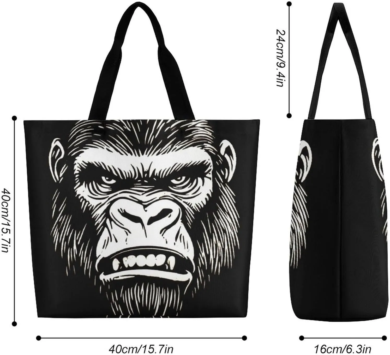 Women's Reusable Grocery Shopping Bag, Portable Shoulder Bag Casual Large Tote Bags