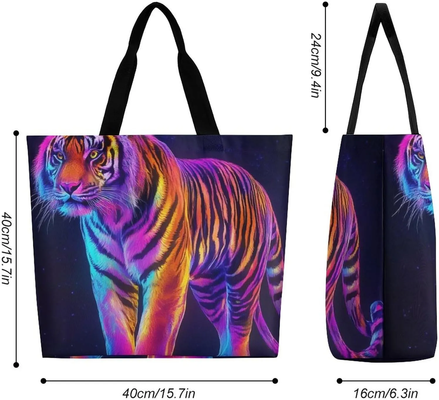 Women's Reusable Tote Bag, Portable Shoulder Handbags Large Capacity Casual Shopping Bags