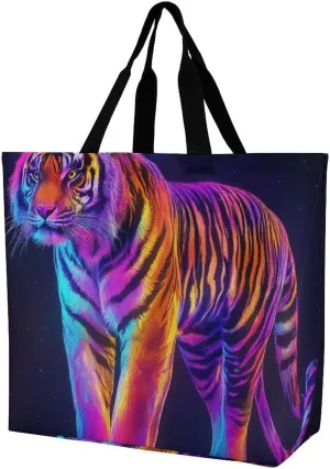 Women's Reusable Tote Bag, Portable Shoulder Handbags Large Capacity Casual Shopping Bags