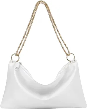 Women's Satin Evening Handbag Shoulder Bag Purse for Women Clutch Purses Evening Bag