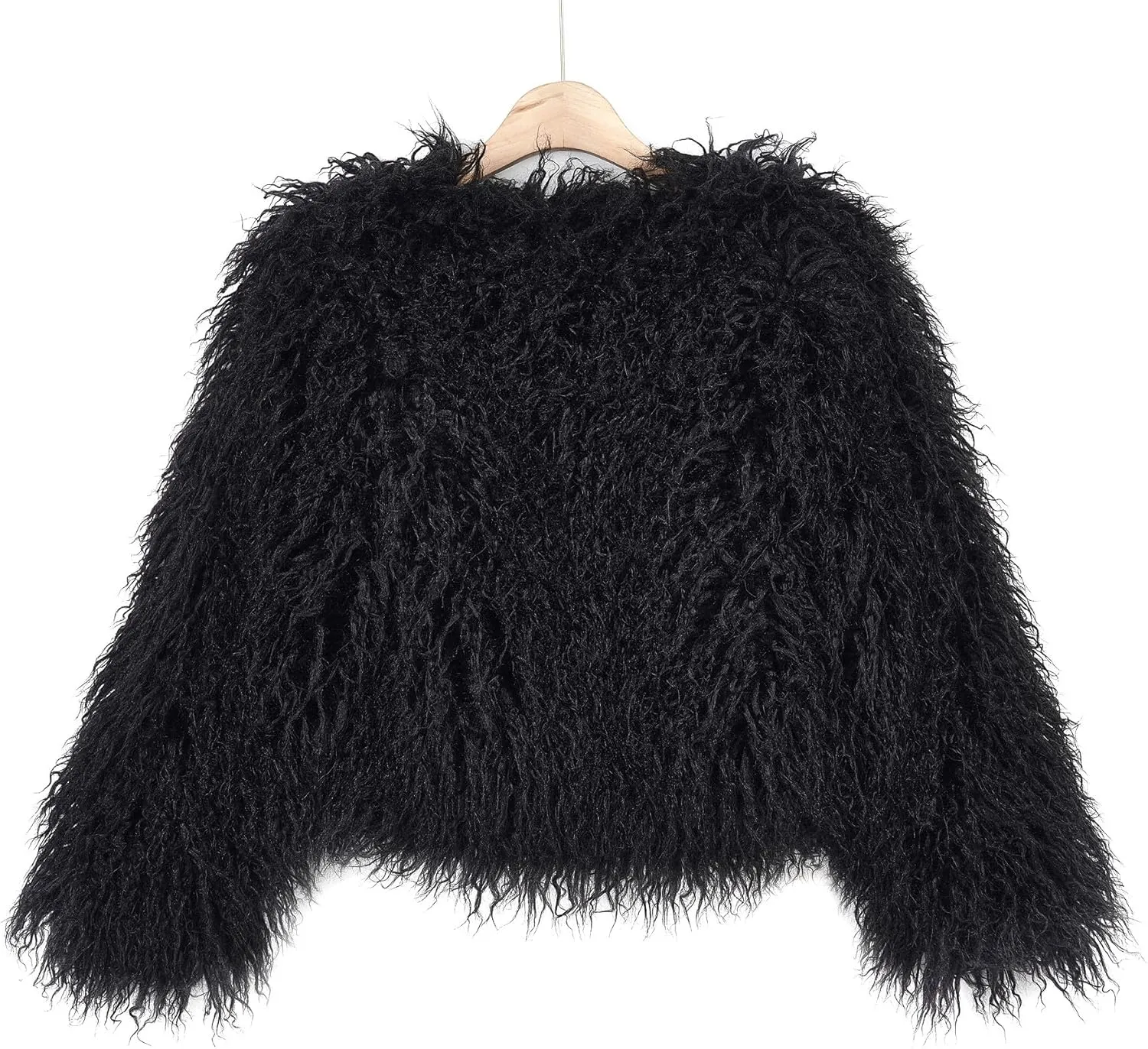 Women's Shaggy Faux Fur Outwear Coat Jacket Long Sleeve Warm Winter