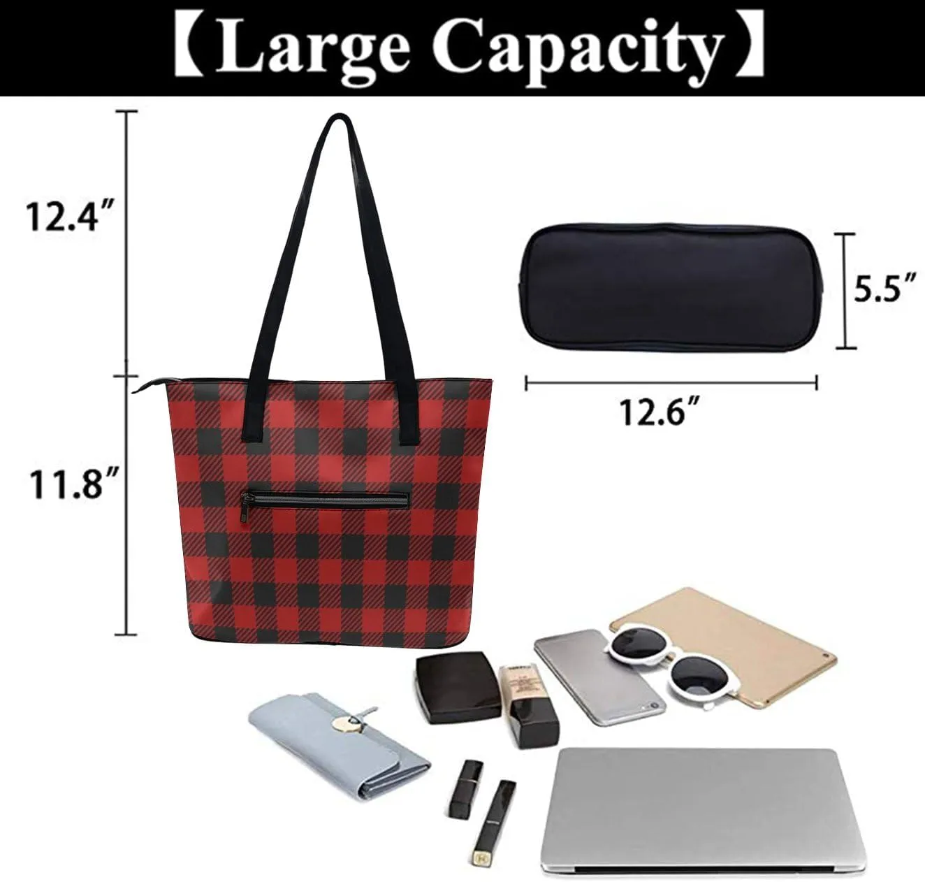 Womens Shoulder Bag, Large Shoulder Bags Casual Handbags, Large Capacity PU Leather Shopping Work Bag