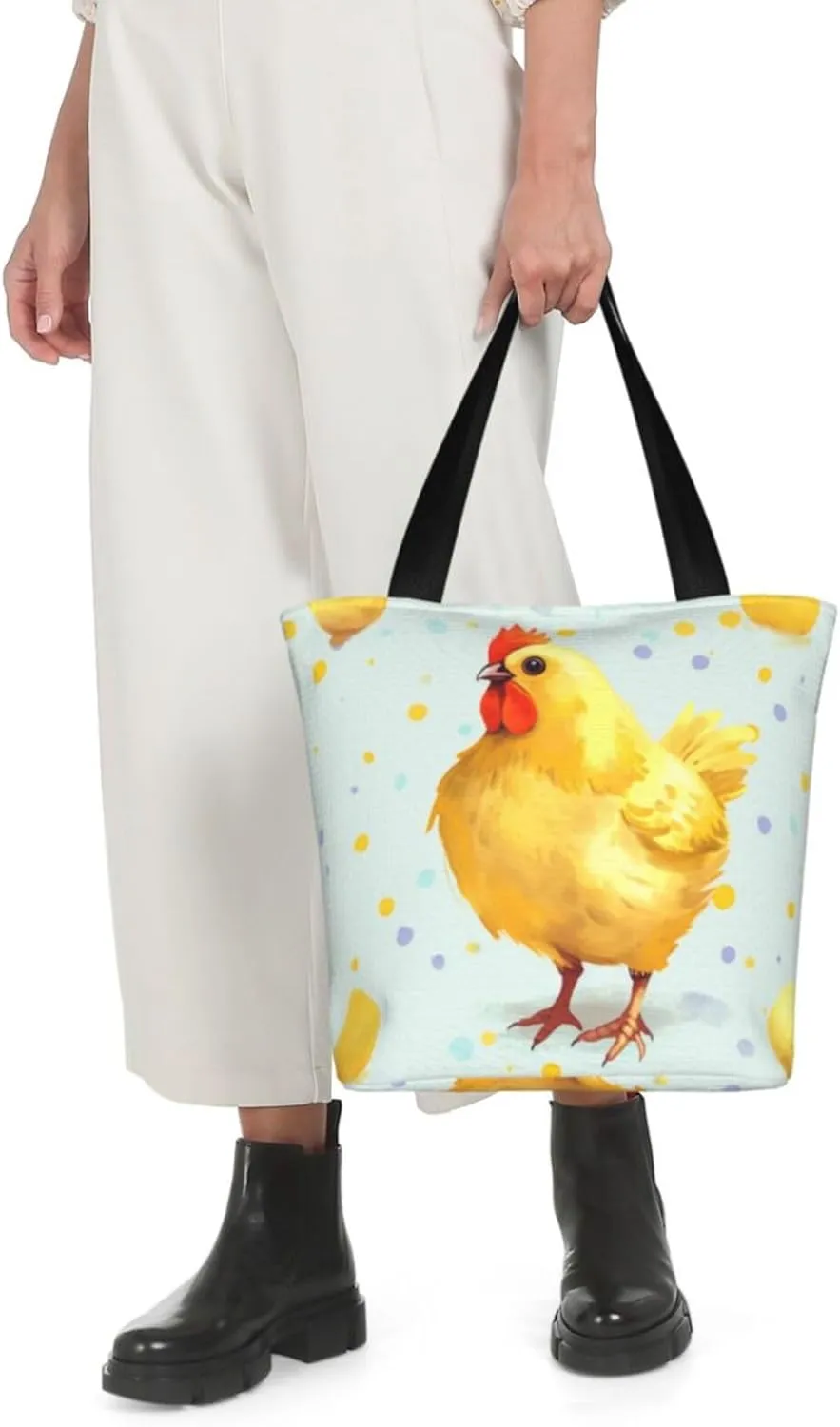 Women's Shoulder Bag with Ying Yang Diagram Printed Handbag Tote Bag Shopping Bags