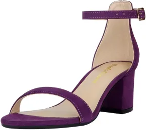 Women's Strappy Chunky Block Low Heeled Sandals 2 Inch Open Toe Ankle Strap High Heel Dress Sandals Daily Work Party Shoes
