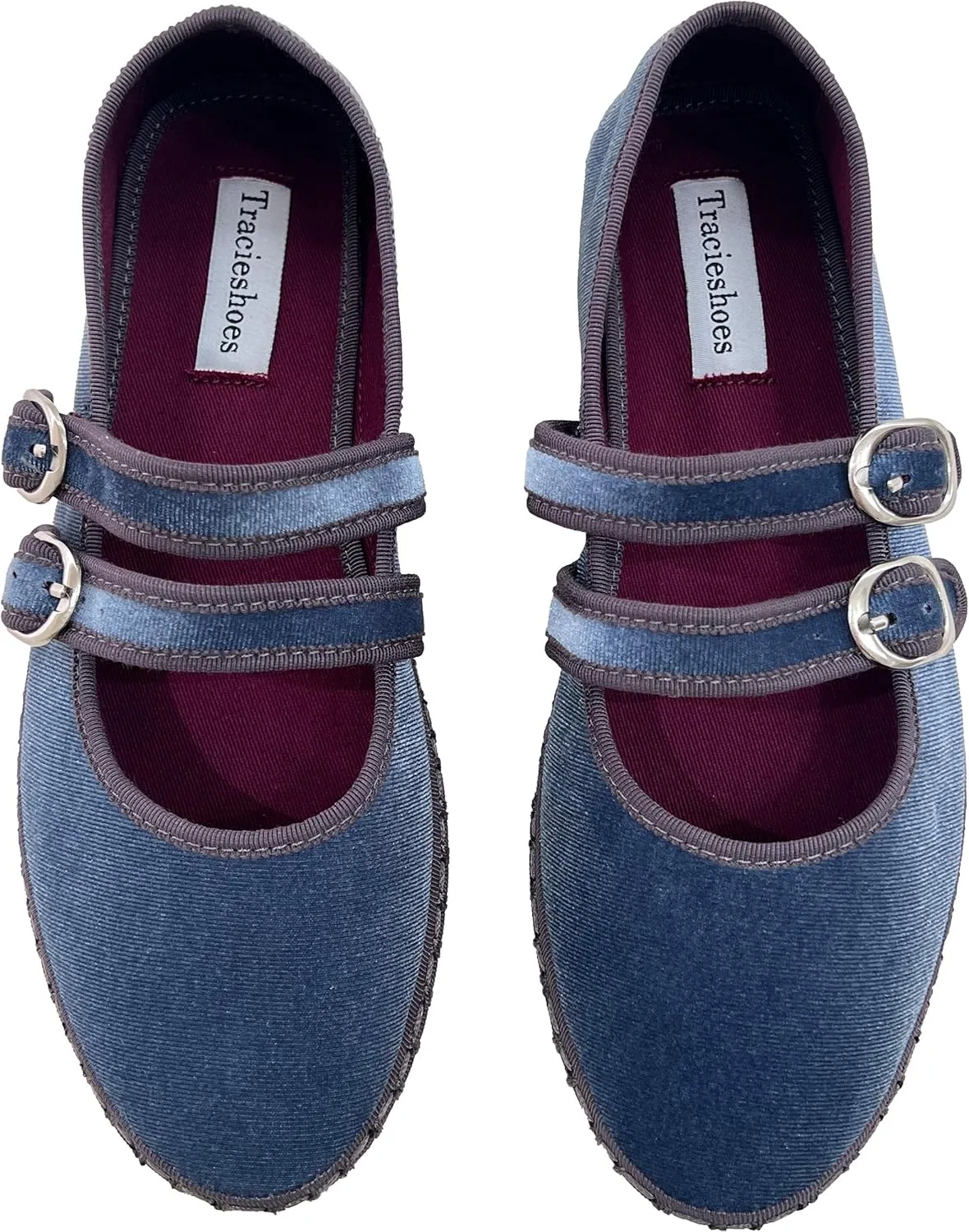 Women's Velvet Mary Jane Ballet Flats Round Toe Comfortable Dress Shoes Elegant Pink Velvet Flats