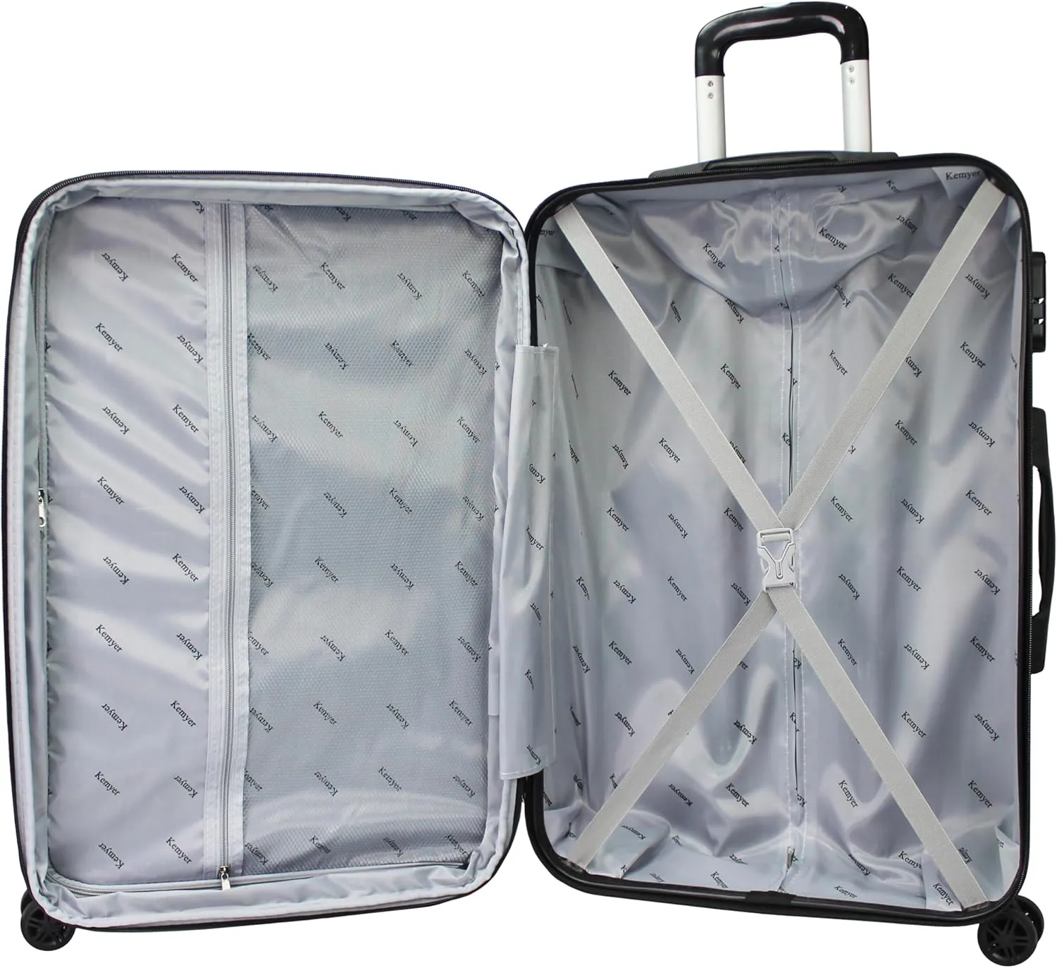 World Traveler Kemyer Quest Hardside Lightweight Expandable Spinner Suitcase Luggage, British Green, 29-inch