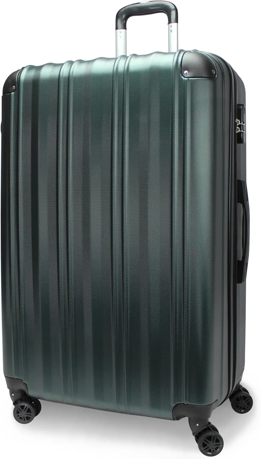 World Traveler Kemyer Quest Hardside Lightweight Expandable Spinner Suitcase Luggage, British Green, 29-inch