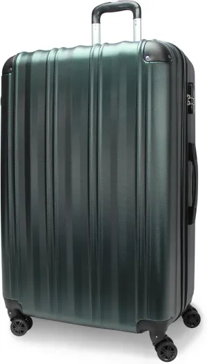 World Traveler Kemyer Quest Hardside Lightweight Expandable Spinner Suitcase Luggage, British Green, 29-inch