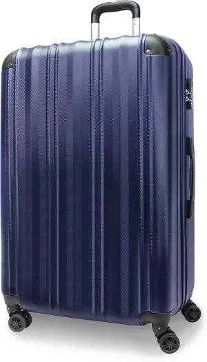World Traveler Kemyer Quest Hardside Lightweight Expandable Spinner Suitcase Luggage, Navy, 29-inch