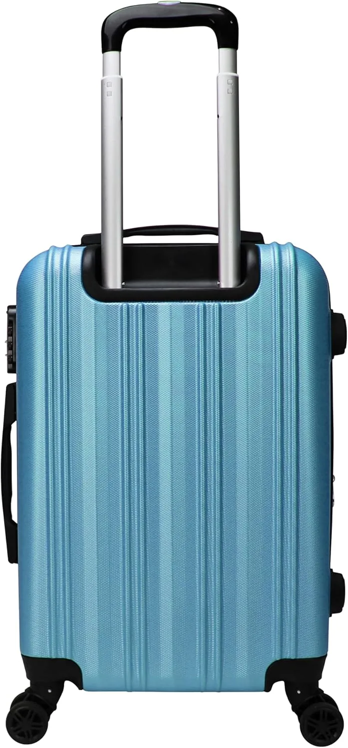 World Traveler Kemyer Quest Hardside Lightweight Expandable Spinner Suitcase Luggage, Sapphire Blue, 20-inch