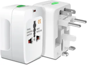 Worldwide Power Adapter Works for Alcatel OneTouch POP D5 is Universal for 90% of Travel Between US/EU/CN/AUS/NZ/UK Type