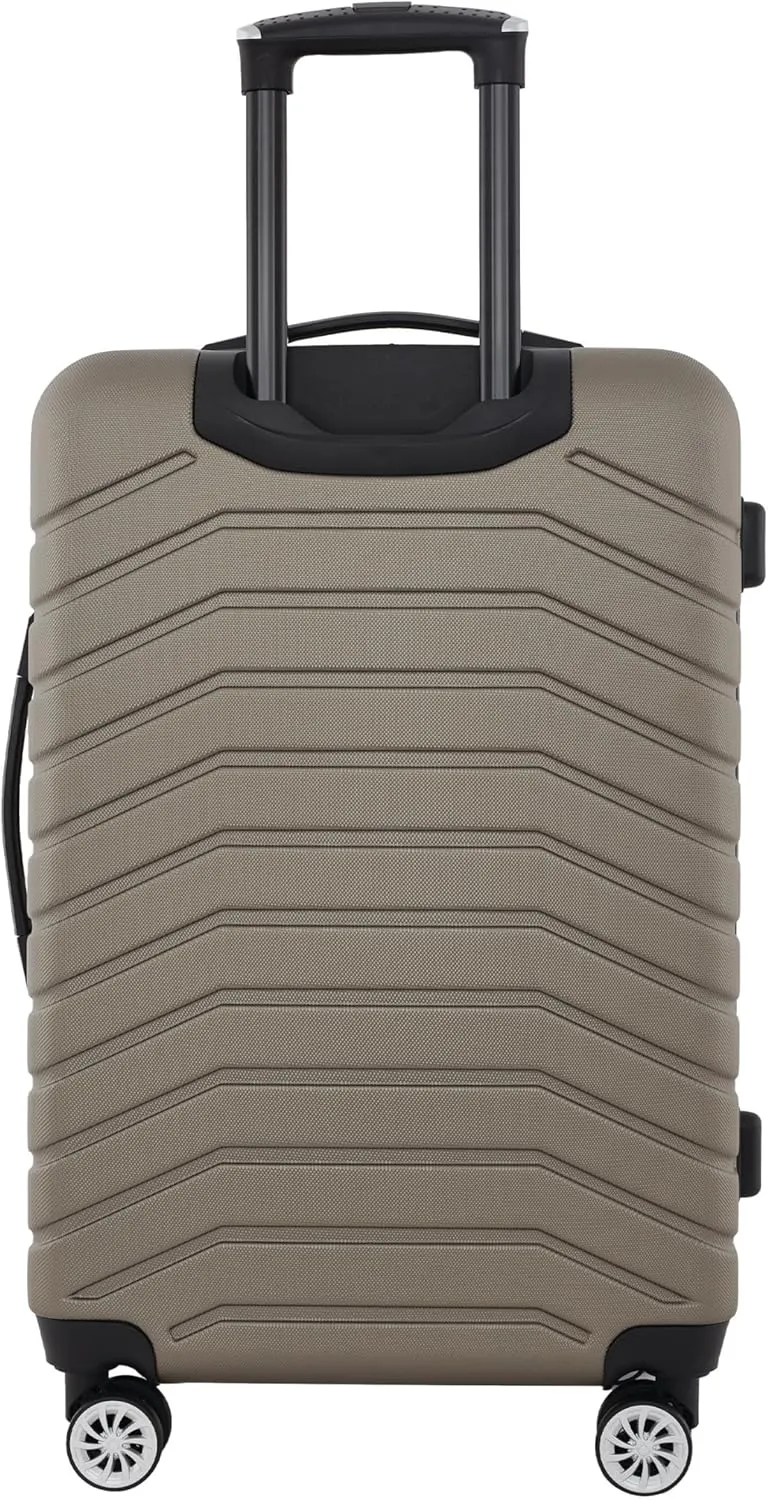 Wrangler Tahoe 3 Piece Spinner Luggage Set, Desert Taupe, 18.5 x 12 x 31.5 inches