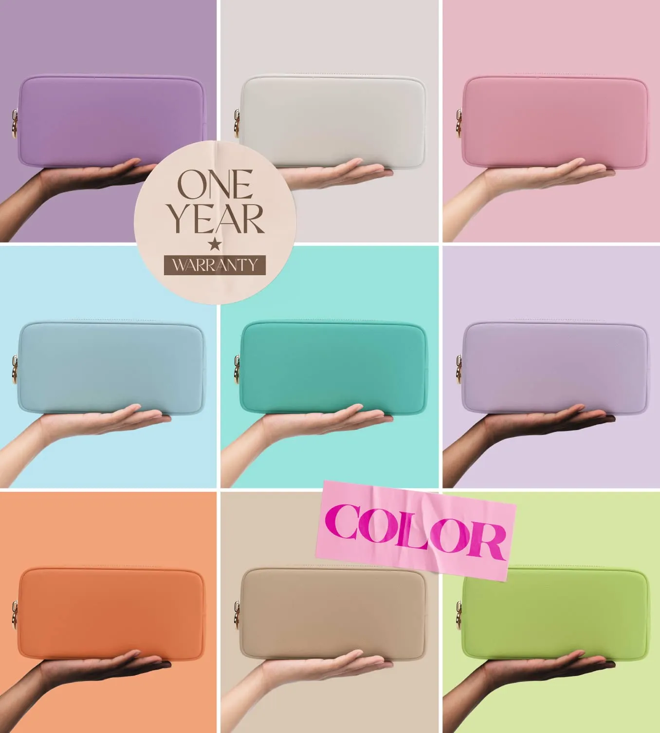 XOXO Valentine Makeup Bag Travel Cosmetics Pouch and Toiletry Bag, Nylon Zipper Pouch Purse, Cute Make Up Organizer Storage Tote for Women Girls, Waterproof Travel Skincare Case, Small Makeup Bags, White