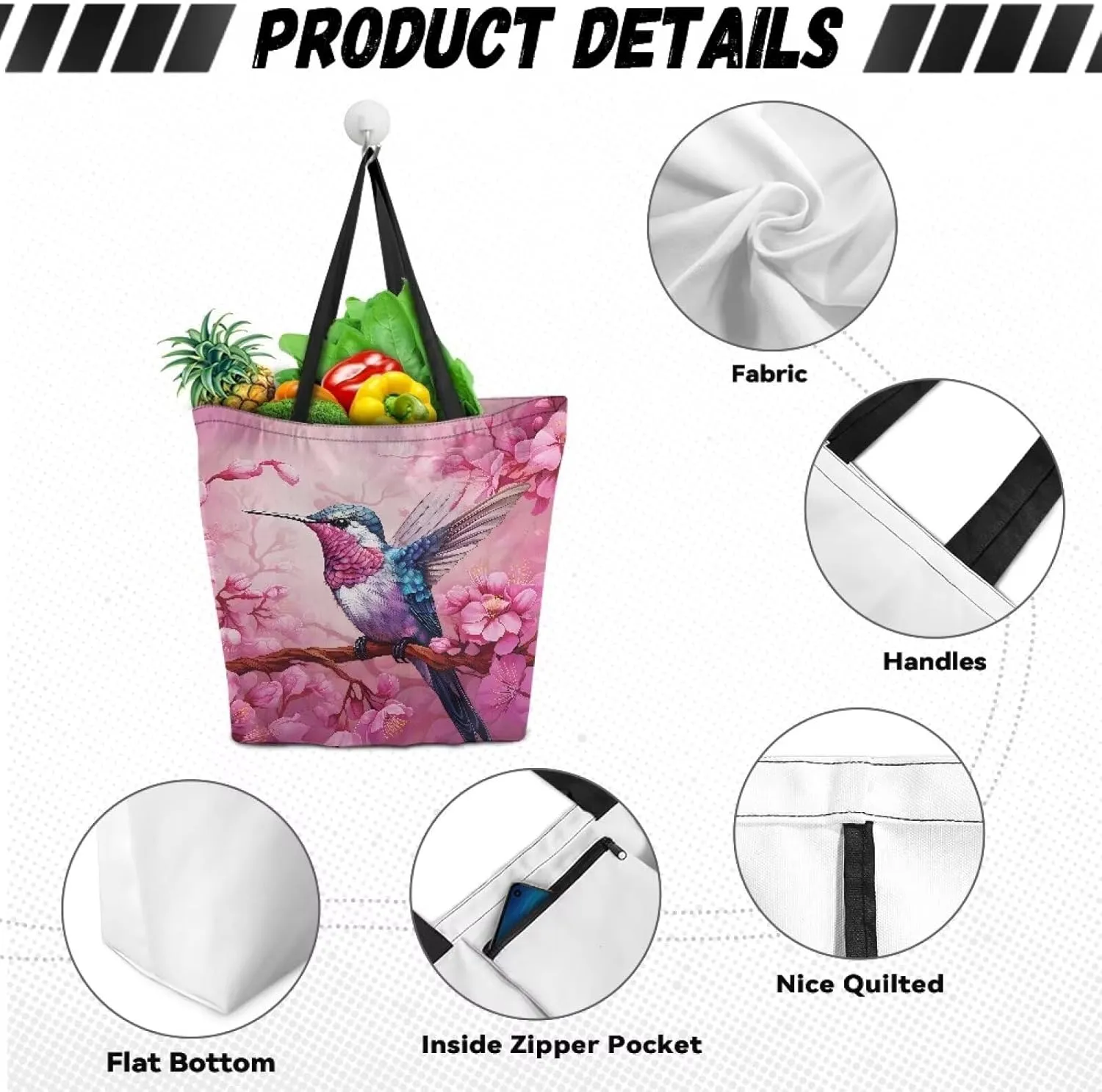 Xpyiqun Canvas Tote Bag for Women Aesthetic Cloth Bags Reusable Grocery Shopping Bag Large Shoulder Handbag