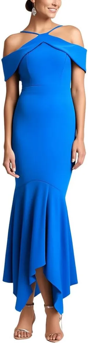 Xscape Womens Handkerchief Hem Halter Dress