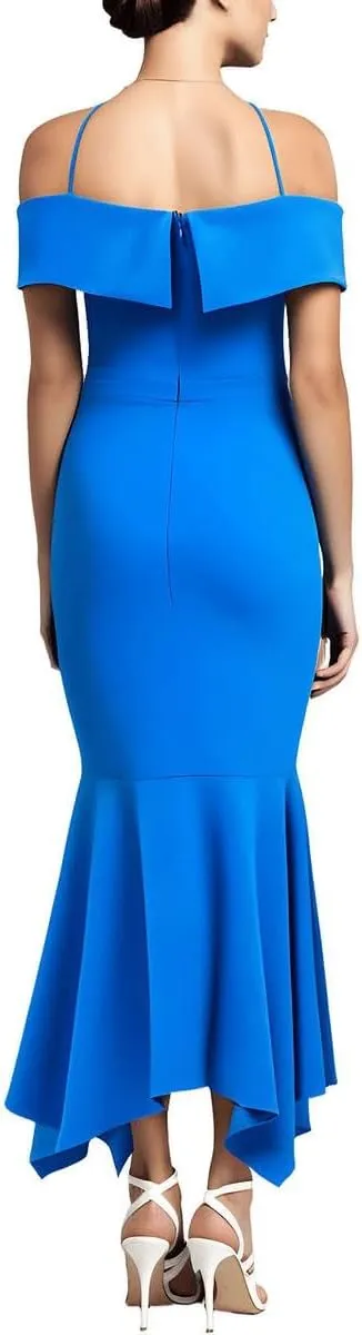 Xscape Womens Handkerchief Hem Halter Dress