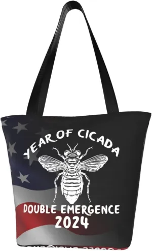 Year Of Cicada Double Emergence 2024 Cicada Invasion Fashion Shoulder Bag Large Capacity For Man Or Woman