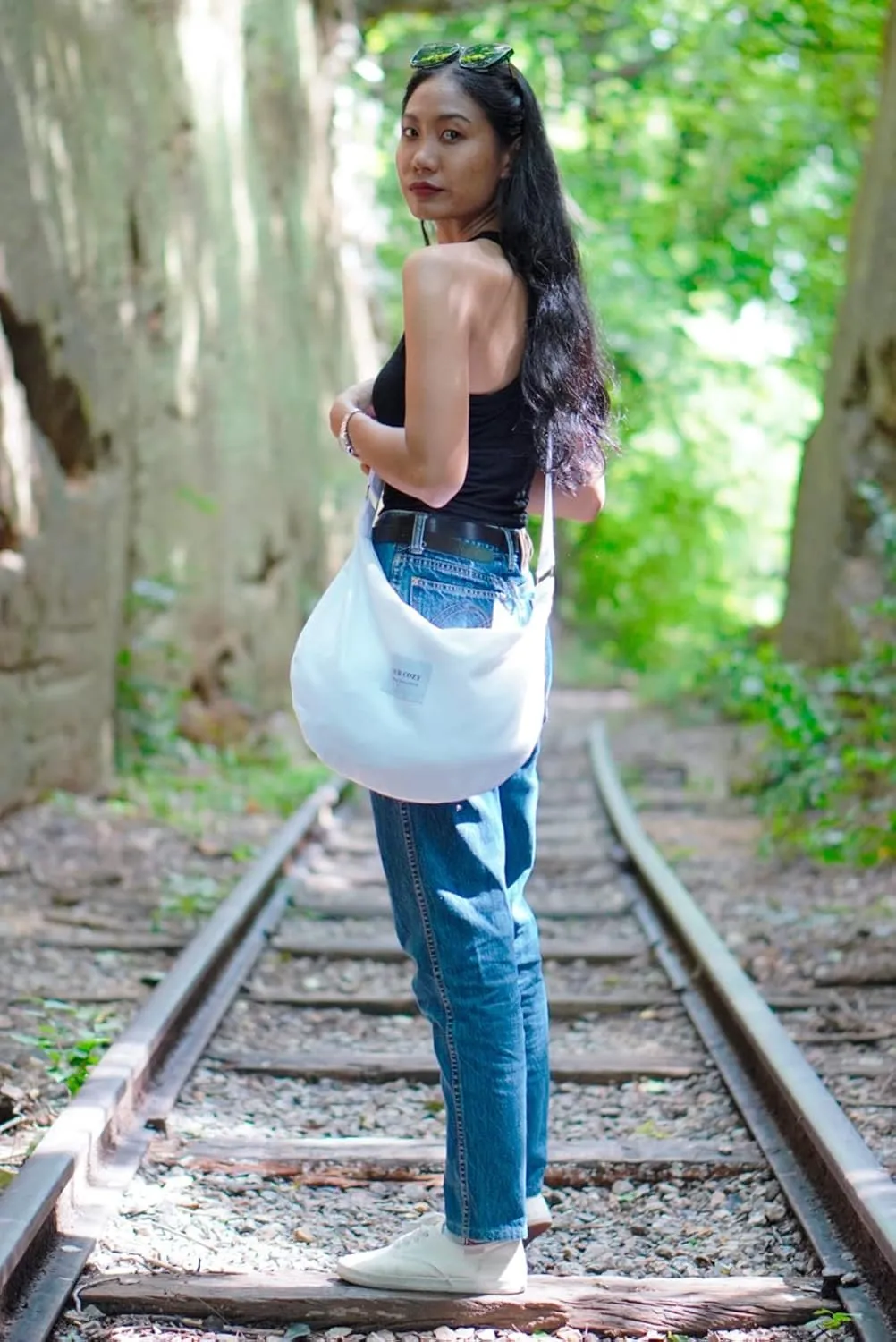 Your Cozy Women's Sling Crossbody Bags Large Shoulder Shopping Hobo Bag Handbag Top Zip Bags Handmade Messenger Bag