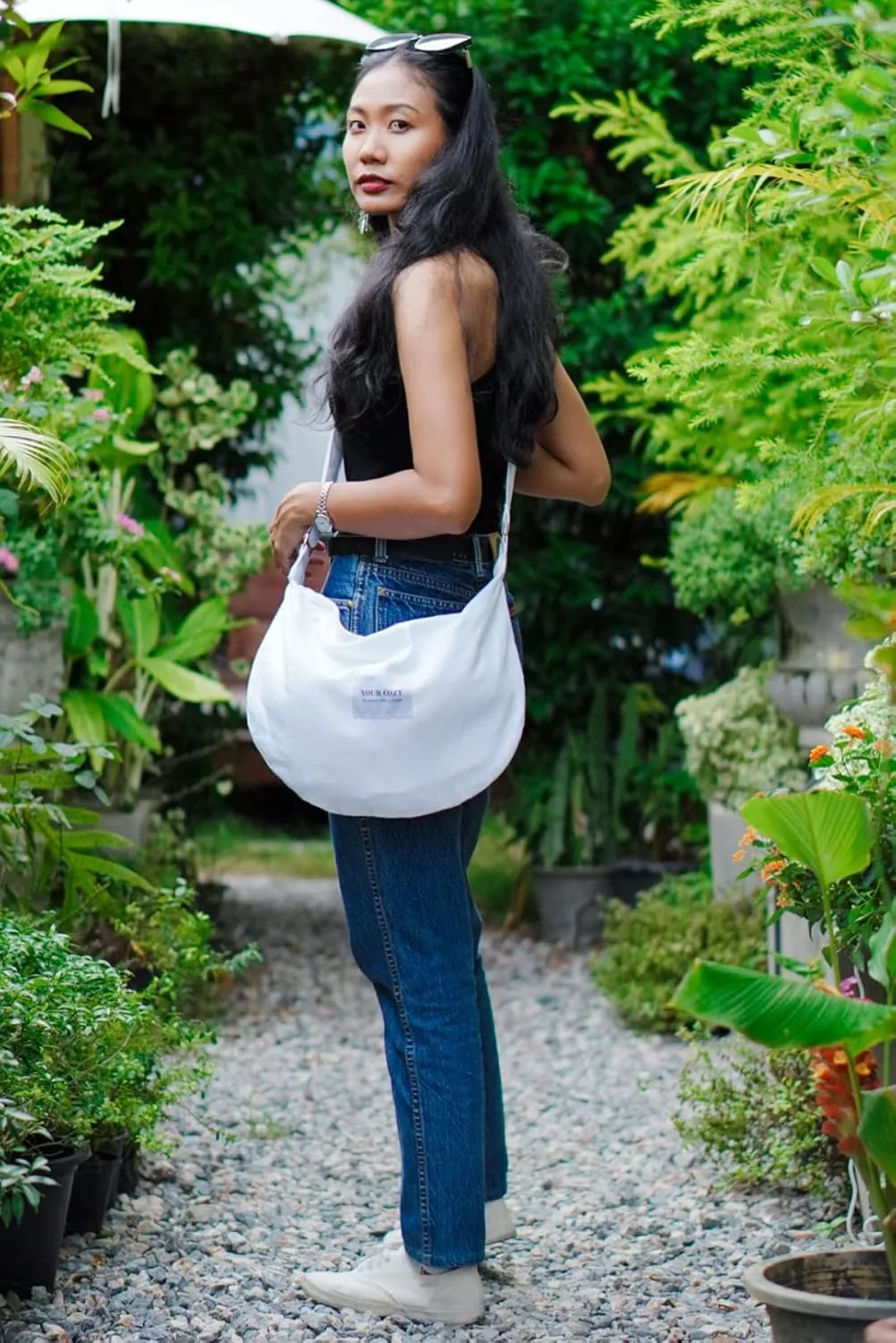Your Cozy Women's Sling Crossbody Bags Large Shoulder Shopping Hobo Bag Handbag Top Zip Bags Handmade Messenger Bag
