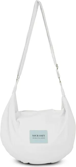 Your Cozy Women's Sling Crossbody Bags Large Shoulder Shopping Hobo Bag Handbag Top Zip Bags Handmade Messenger Bag