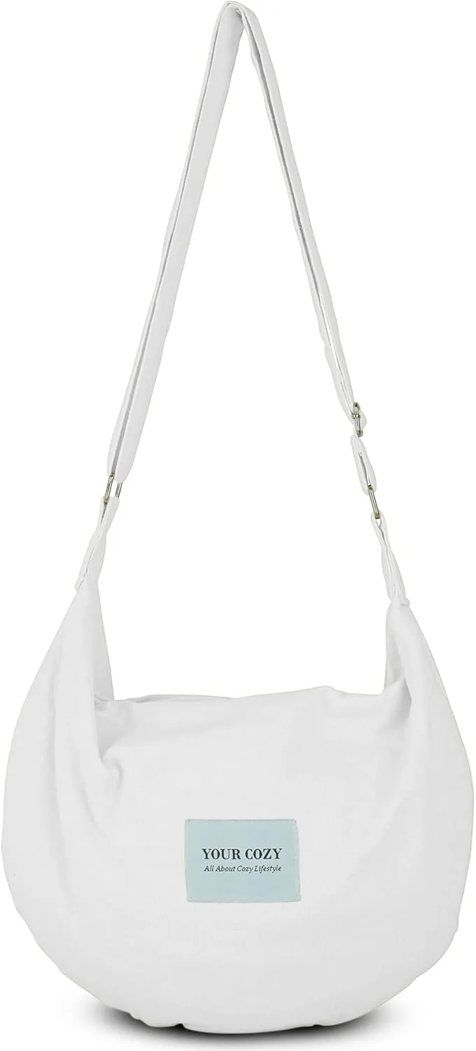 Your Cozy Women's Sling Crossbody Bags Large Shoulder Shopping Hobo Bag Handbag Top Zip Bags Handmade Messenger Bag