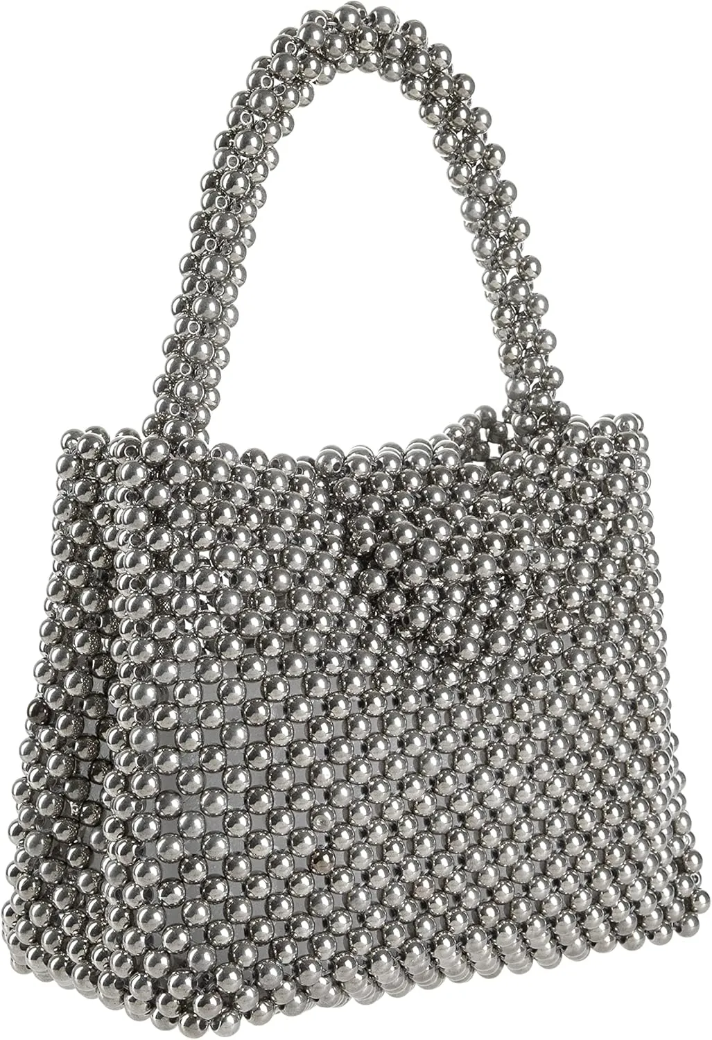 YUSHINY Women Acrylic Beaded Evening Tote Medium HandBag with Pull-on Closure for Wedding Party