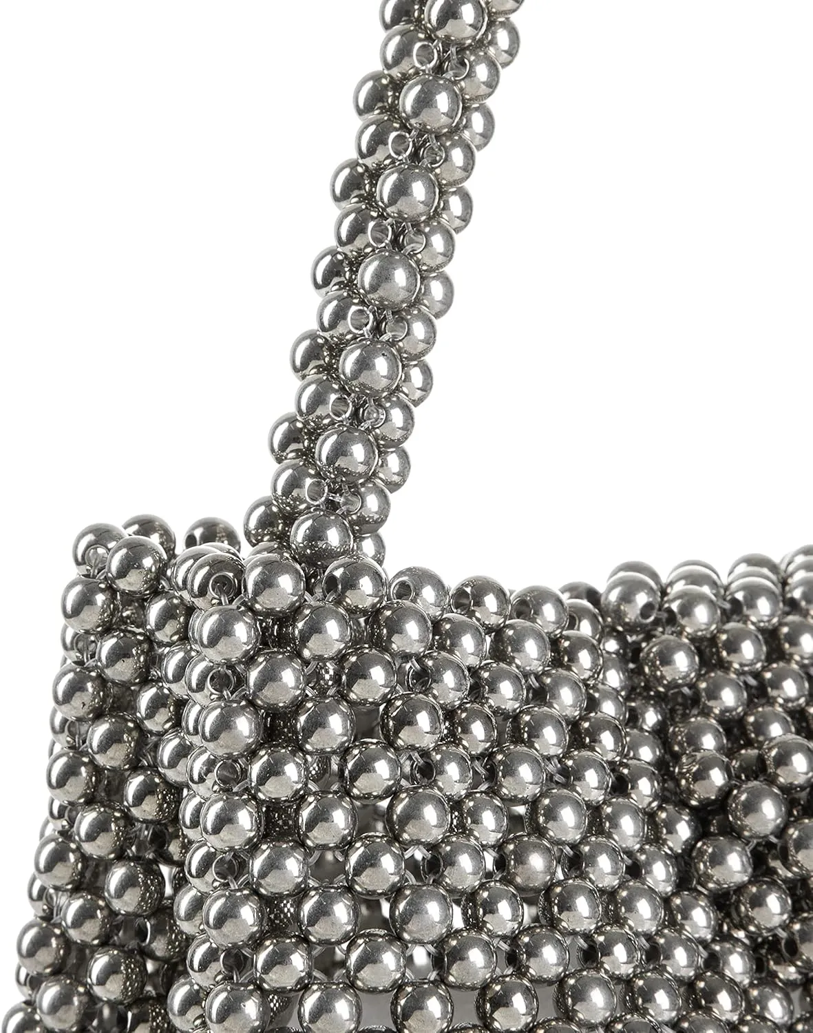 YUSHINY Women Acrylic Beaded Evening Tote Medium HandBag with Pull-on Closure for Wedding Party