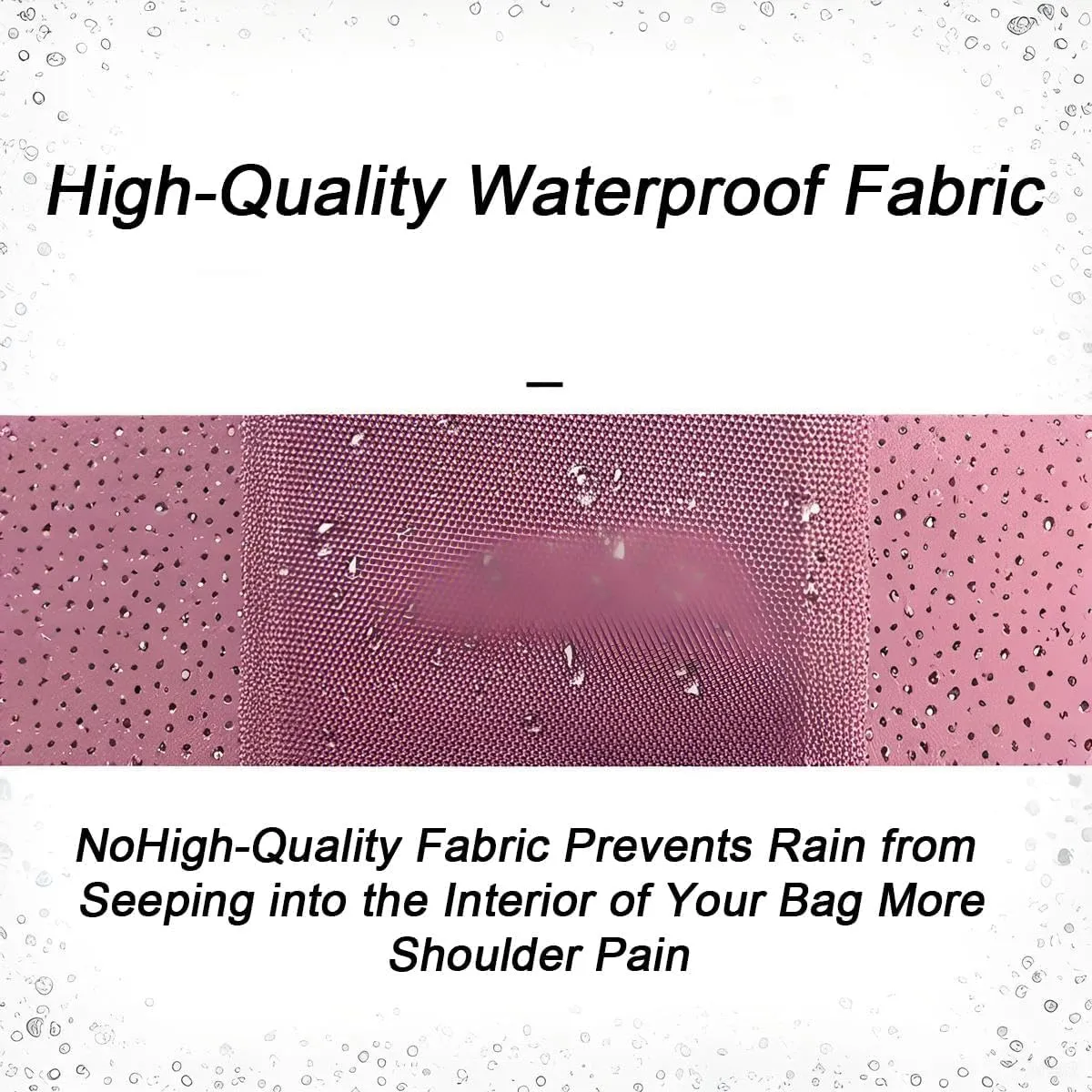 Zcjeaneviln Bag Waterproof, Large Capacity Waterproof Multi Pocket Nylon Shoulder Bag, Suitable for Travel