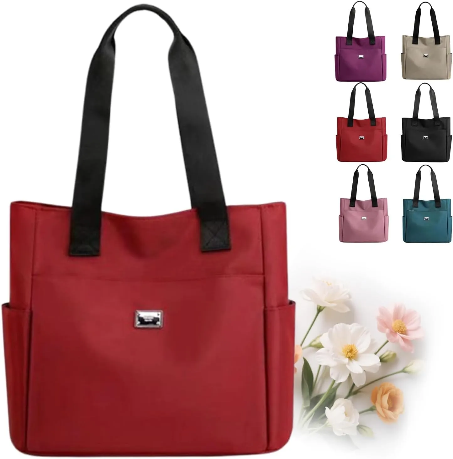 Zcjeaneviln Bag Waterproof, Large Capacity Waterproof Multi Pocket Nylon Shoulder Bag, Suitable for Travel