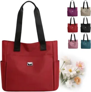 Zcjeaneviln Bag Waterproof, Large Capacity Waterproof Multi Pocket Nylon Shoulder Bag, Suitable for Travel